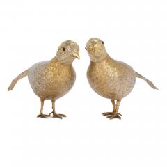 Collection of 19th century bird shaped silver gilt rosewater sprinkles - 3667333