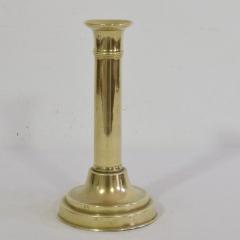 Collection of 3 French 19th Century Brass Bistro Push Up Candleholders - 4113943