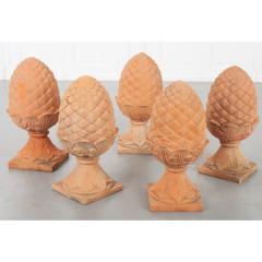 Collection of 5 Terracotta Pineapple Finials - 2245529