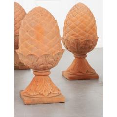 Collection of 5 Terracotta Pineapple Finials - 2245558