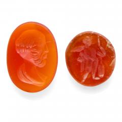 Collection of Carnelian Intaglios Depicting Classical Portraits - 4744518