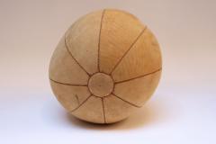 Collection of Five Vintage European Leather Medicine Balls - 3996631