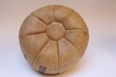 Collection of Five Vintage European Leather Medicine Balls - 3996634