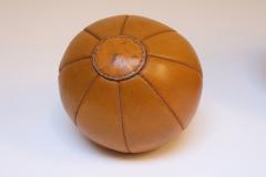 Collection of Five Vintage European Leather Medicine Balls - 3996636