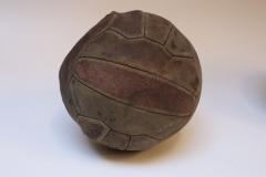 Collection of Five Vintage European Leather Medicine Balls - 3996642