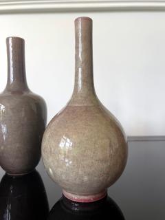 Collection of Four Chinese Ceramic Vases with Peachbloom Glaze - 3077380