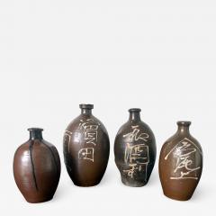 Collection of Four Japanese Tamba Sake Bottles - 2184570