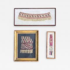 Collection of Three Framed Pre Columbian Textile Fragment Bird Motifs Chimu Peru - 2689072