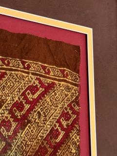 Collection of Two Framed Pre Columbian Textile Panels Chimu Chancay Culture - 4289249