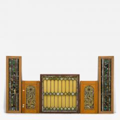 Collection of Various American Framed Stained Glass Panels - 4709546
