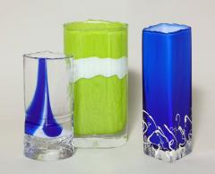 Collection of Vibrantly Hued Sculptural Glass Vessels - 624445