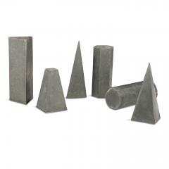 Collection of Vintage Geometric Forms in Zinc - 3290509