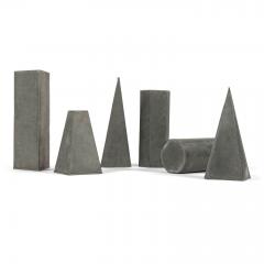 Collection of Vintage Geometric Forms in Zinc - 3290511