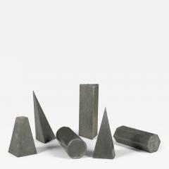 Collection of Vintage Geometric Forms in Zinc - 3292283