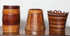 Collection of Willow Banded Treen Vessels - 624465