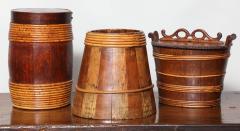 Collection of Willow Banded Treen Vessels - 624466