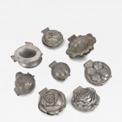 Collection of eight American pewter ice cream moulds - 3447062