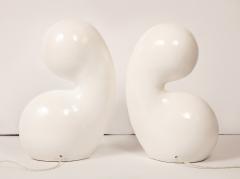 Colleen Carlson A Pair of Internally Lighted Ceramic Sculptures Titled Twins  - 3476095