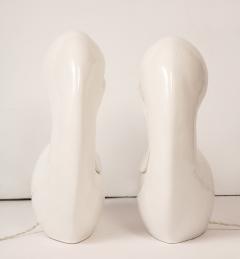 Colleen Carlson A Pair of Internally Lighted Ceramic Sculptures Titled Twins  - 3476096