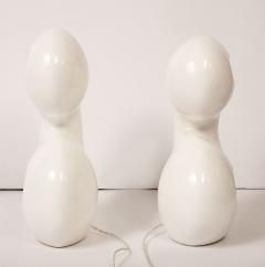 Colleen Carlson A Pair of Internally Lighted Ceramic Sculptures Titled Twins  - 3476097