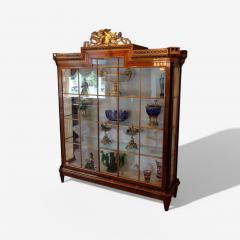 Colombo Mobili Biedermeier Style Cherrywood Vitrine Curio Cabinet 20th C  - 4102110