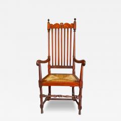 Colonial Revival Banister Back arm chair in walnut - 3940333