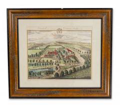 Color Print of an English Estate in a Wooden Frame - 4516638