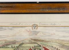 Color Print of an English Estate in a Wooden Frame - 4516642