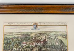 Color Print of an English Estate in a Wooden Frame - 4516644