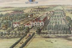 Color Print of an English Estate in a Wooden Frame - 4516645