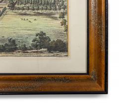 Color Print of an English Estate in a Wooden Frame - 4516647