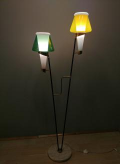 Colorful Italian Modern Floor Lamp with marble base 1960s - 932523