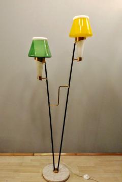 Colorful Italian Modern Floor Lamp with marble base 1960s - 932524