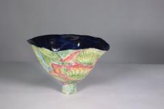 Colourful Pottery Finely Made Conical Shaped Centrepiece - 4189421