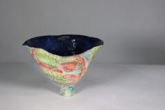 Colourful Pottery Finely Made Conical Shaped Centrepiece - 4189426