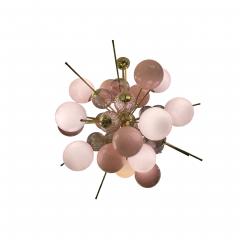 Combined Pink Murano Glass Balls Lamp - 3956480