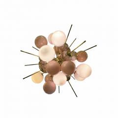 Combined Pink Murano Glass Balls Lamp - 3956490