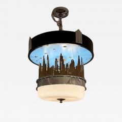 Commissioned for Arnie Morton Custom City Skyline Chandelier - 4796197