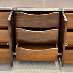 Compatible Pair of Mid Century Modern Milo Baughman Dressers Burlwood Chrome - 3041256