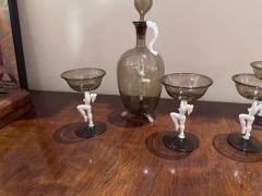 Complete Liqueur Set Original Decanter and 6 Matching Glasses - 3865749