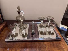 Complete Liqueur Set Original Decanter and 6 Matching Glasses - 3865752