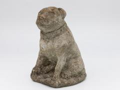 Composite Stone Bull Dog Garden Ornament England 1970s - 4812047