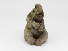 Composite Stone Elephant Garden Statue England Late 20th C  - 4639140