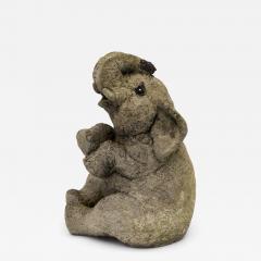 Composite Stone Elephant Garden Statue England Late 20th C  - 4640569
