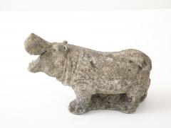 Composite Stone Hippopotamus Garden Ornament English 20th Century - 4746433