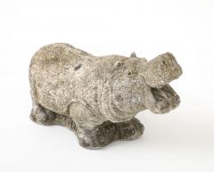 Composite Stone Hippopotamus Garden Ornament English 20th Century - 4746435