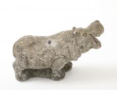 Composite Stone Hippopotamus Garden Ornament English 20th Century - 4746436