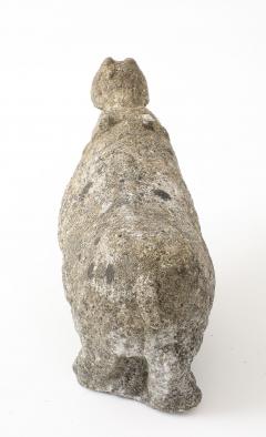 Composite Stone Hippopotamus Garden Ornament English 20th Century - 4746438