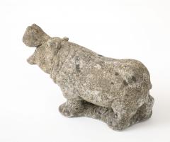 Composite Stone Hippopotamus Garden Ornament English 20th Century - 4746439
