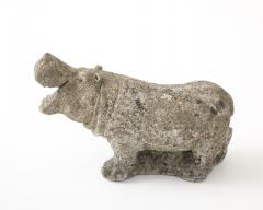 Composite Stone Hippopotamus Garden Ornament English 20th Century - 4746440